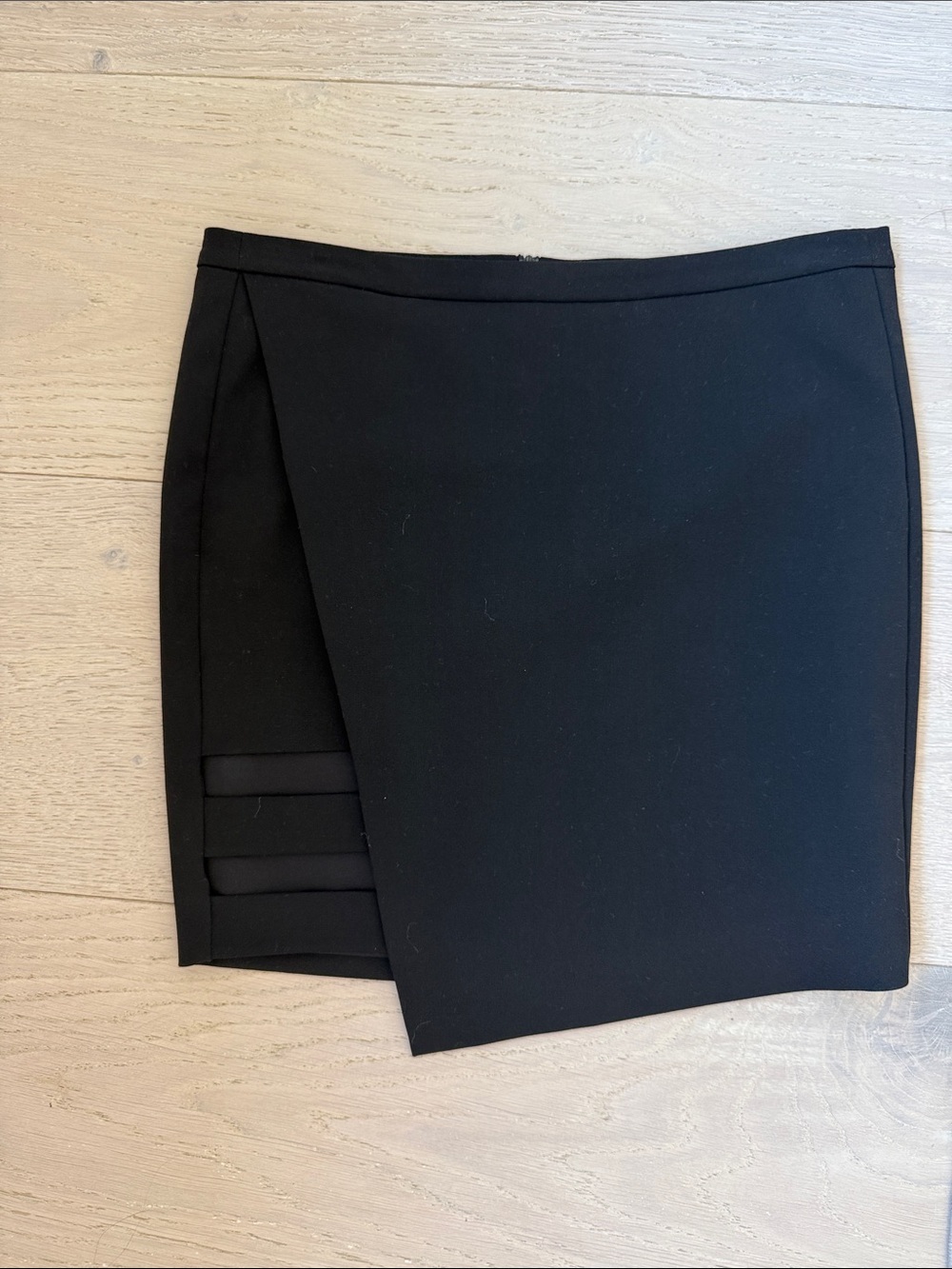Mason Black Asymmetrical Mini Skirt